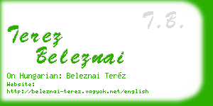 terez beleznai business card
